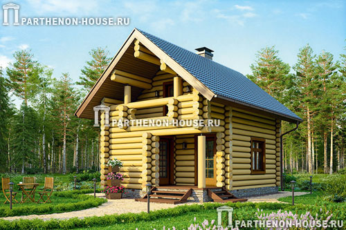 Проект: Дом-баня из бруса 6х9 с мансардой, построим в Екатеринбурге, цена, фото – «Е-ТЕРЕМ»